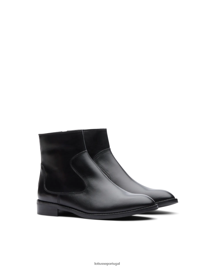 ponto Lottusse mulheres bota claire de cano curto preto 86F22T402 calçados