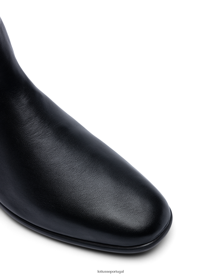 ponto Lottusse mulheres botins macios de cordeiro goya preto 86F22T411 calçados