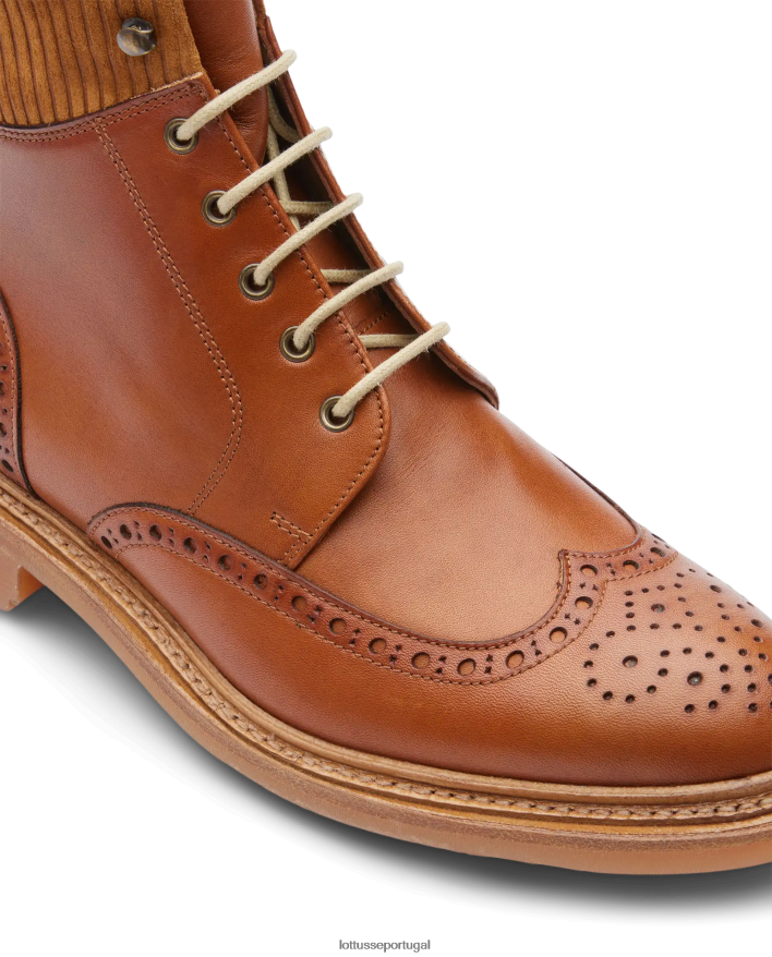 ponto Lottusse mulheres botins walton crust anilina com relevo na panturrilha marrom 86F22T202 calçados