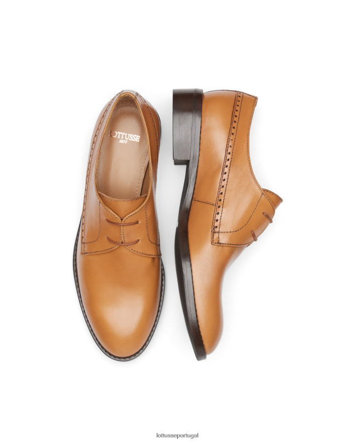 ponto Lottusse mulheres Claire Plain Bezerro Derby marrom 86F22T395 calçados