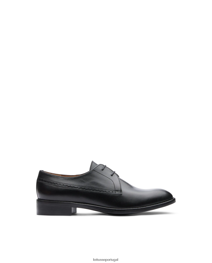 ponto Lottusse mulheres Claire Plain Bezerro Derby preto 86F22T396 calçados