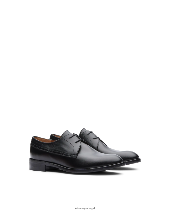 ponto Lottusse mulheres Claire Plain Bezerro Derby preto 86F22T396 calçados