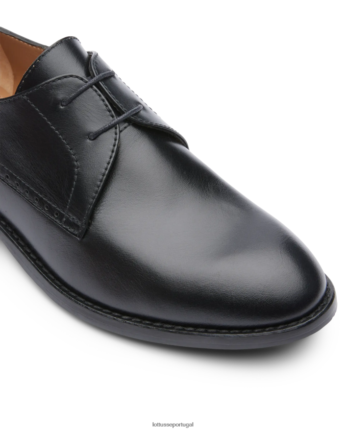ponto Lottusse mulheres Claire Plain Bezerro Derby preto 86F22T396 calçados