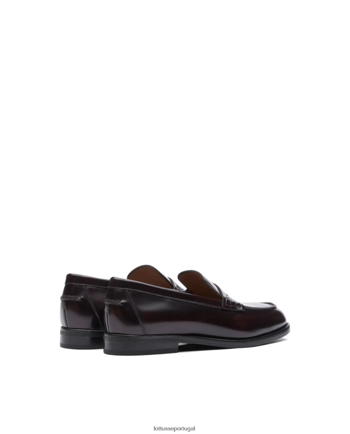 ponto Lottusse mulheres Mocassins de bezerro com fichário polido Chris marrom 86F22T392 calçados