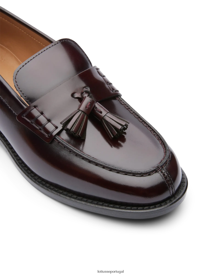 ponto Lottusse mulheres Mocassins de bezerro com fichário polido Chris marrom 86F22T394 calçados
