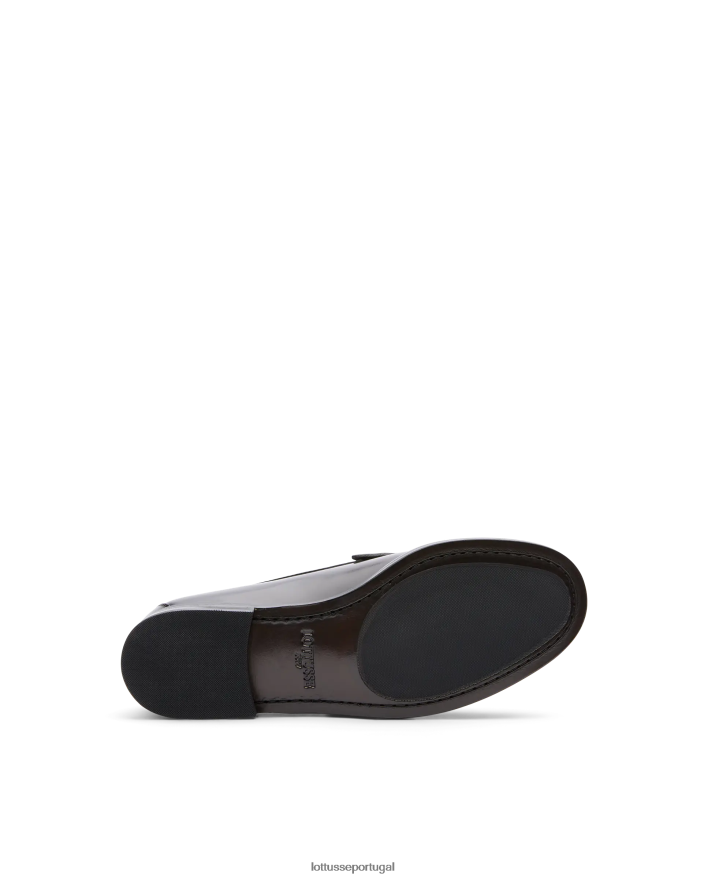 ponto Lottusse mulheres Mocassins de bezerro com fichário polido Chris marrom 86F22T394 calçados
