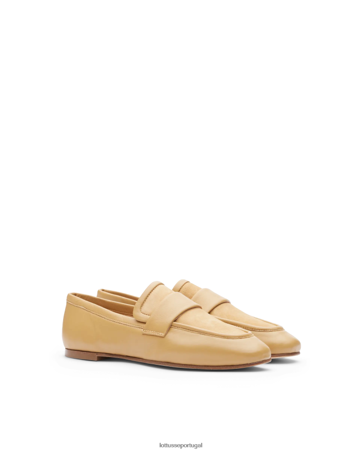ponto Lottusse mulheres mocassim amarelo macio de cordeiro goya amarelo 86F22T281 calçados