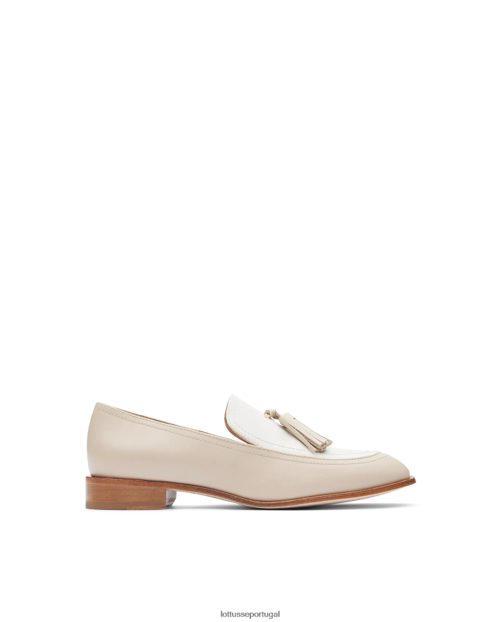 ponto Lottusse mulheres mocassim claire simples off white 86F22T243 calçados