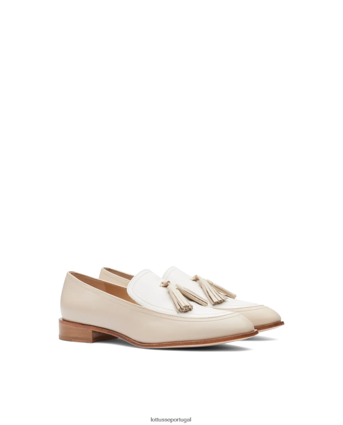 ponto Lottusse mulheres mocassim claire simples off white 86F22T243 calçados