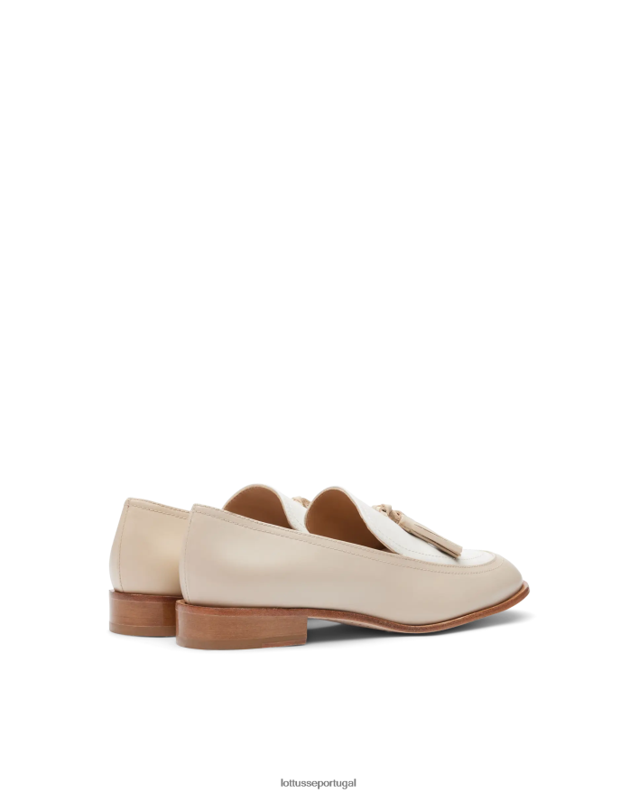 ponto Lottusse mulheres mocassim claire simples off white 86F22T243 calçados