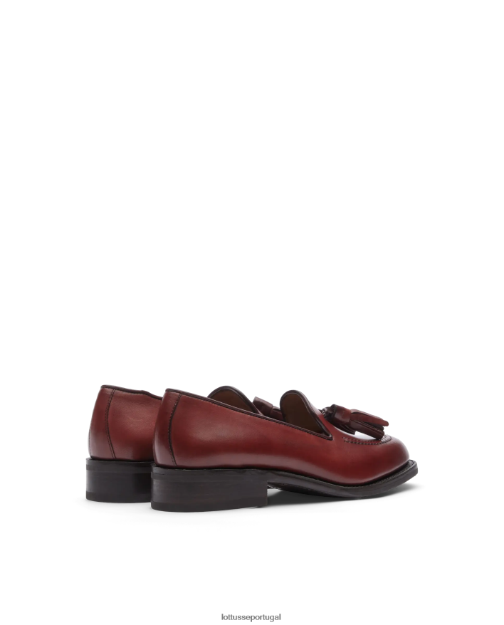 ponto Lottusse mulheres mocassins de bezerro cambridge crust anilina em relevo marrom 86F22T205 calçados