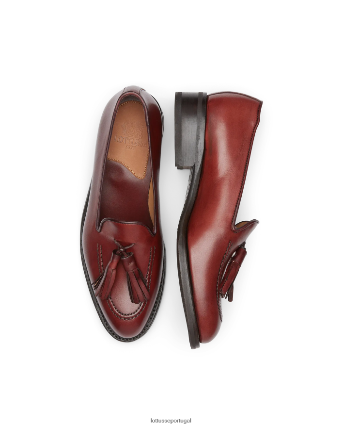 ponto Lottusse mulheres mocassins de bezerro cambridge crust anilina em relevo marrom 86F22T205 calçados