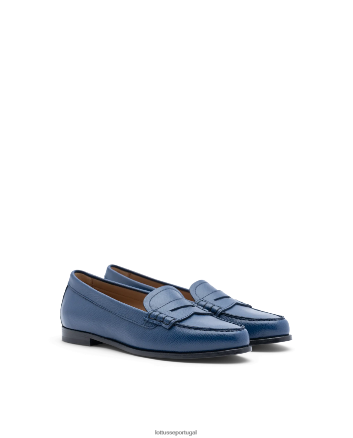 ponto Lottusse mulheres mocassins de bezerro liberty safian stamp azul marinho 86F22T240 calçados