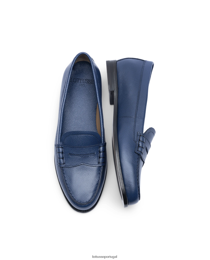 ponto Lottusse mulheres mocassins de bezerro liberty safian stamp azul marinho 86F22T240 calçados