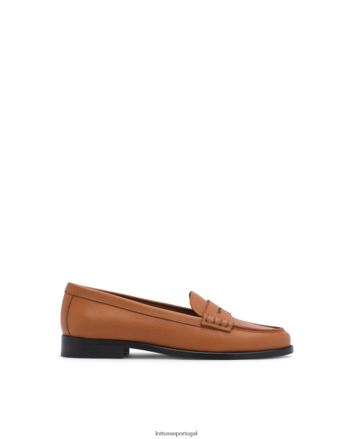 ponto Lottusse mulheres mocassins de bezerro liberty safian stamp marrom 86F22T239 calçados