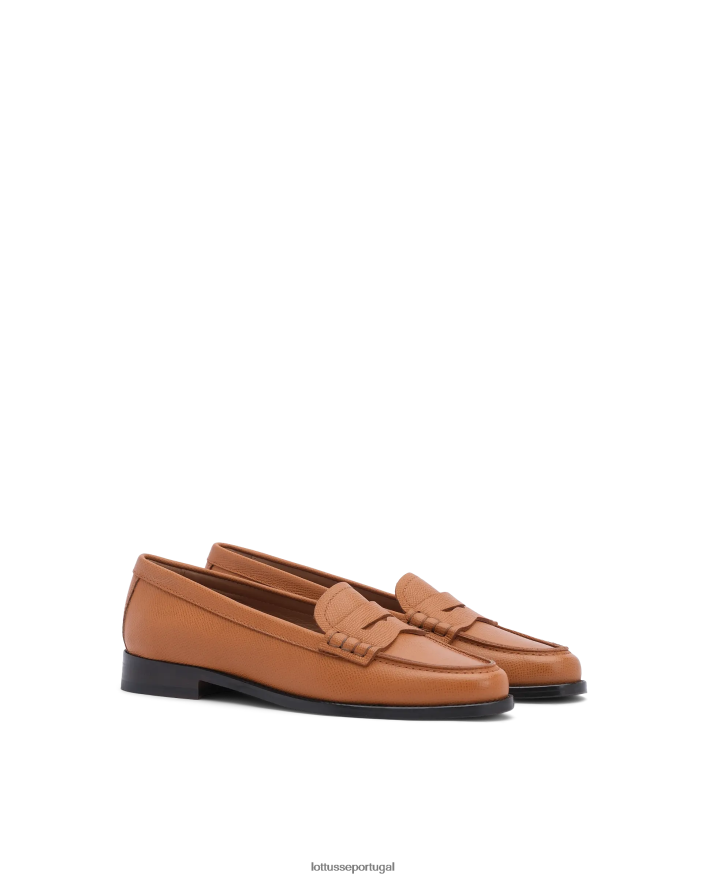 ponto Lottusse mulheres mocassins de bezerro liberty safian stamp marrom 86F22T239 calçados