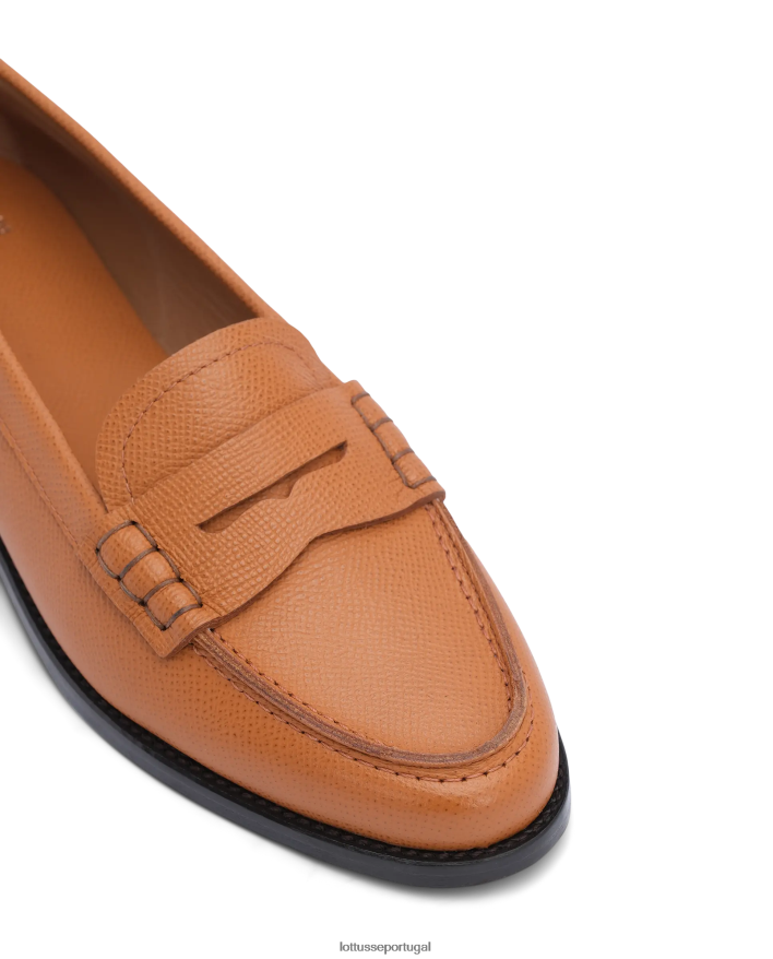 ponto Lottusse mulheres mocassins de bezerro liberty safian stamp marrom 86F22T239 calçados