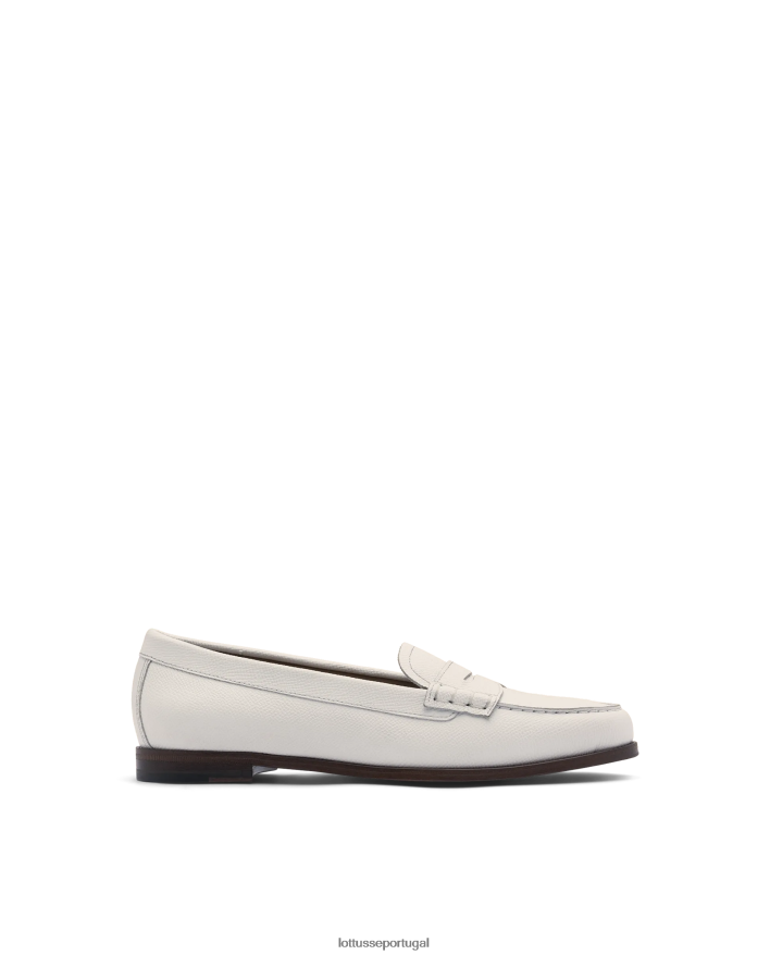 ponto Lottusse mulheres mocassins de bezerro liberty safian stamp off white 86F22T237 calçados