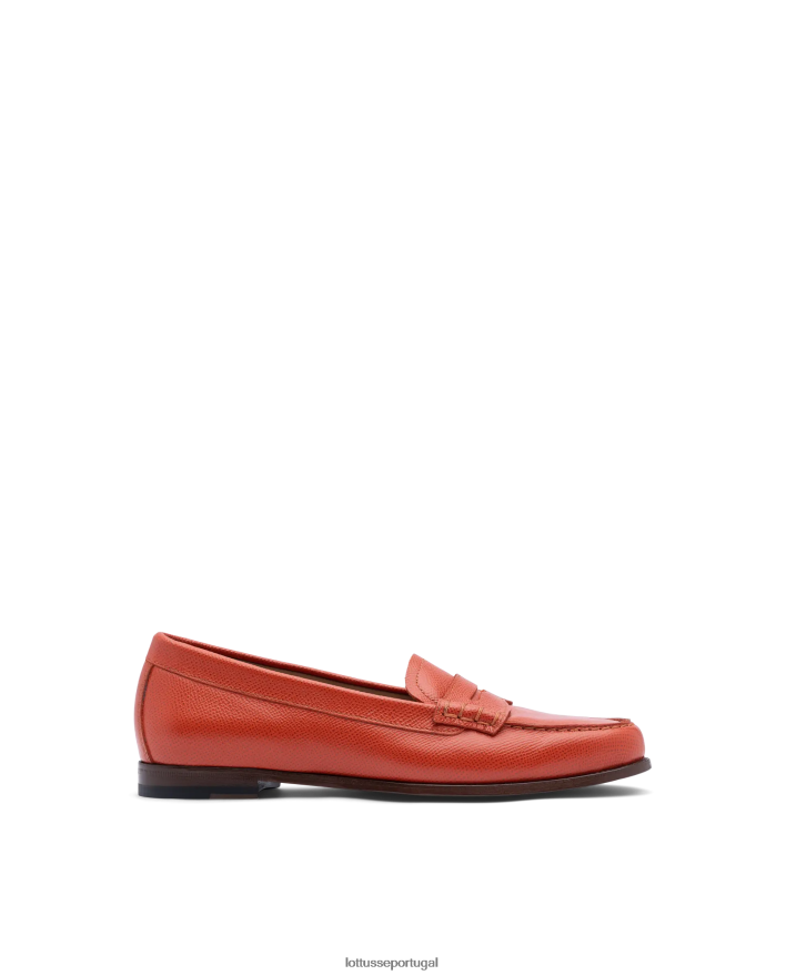 ponto Lottusse mulheres mocassins de bezerro liberty safian stamp vermelho 86F22T238 calçados