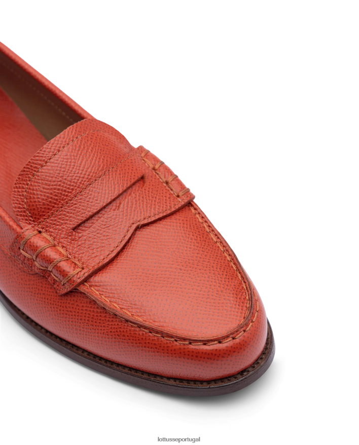 ponto Lottusse mulheres mocassins de bezerro liberty safian stamp vermelho 86F22T238 calçados