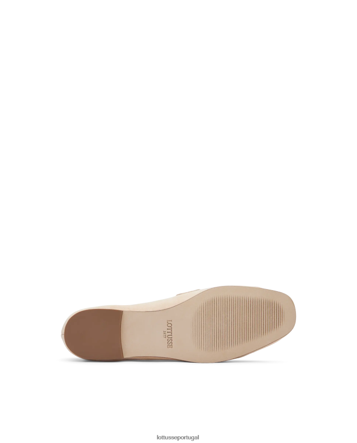 ponto Lottusse mulheres mocassins de camurça de cabra goya off white 86F22T410 calçados