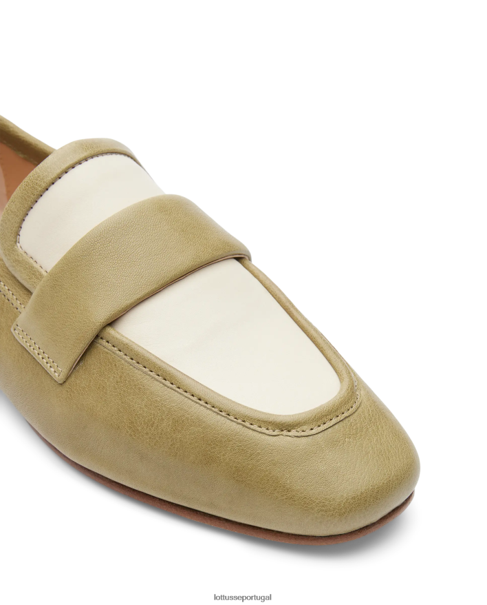 ponto Lottusse mulheres mocassins de cordeiro goya verde 86F22T280 calçados