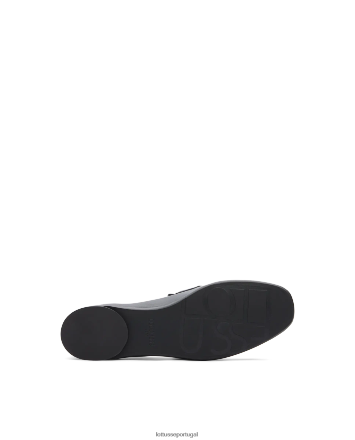 ponto Lottusse mulheres mocassins macios de cordeiro goya preto 86F22T409 calçados