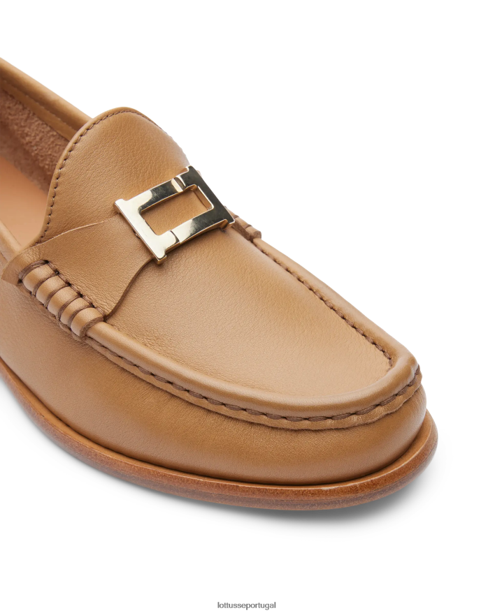 ponto Lottusse mulheres mocassins macios lara grain marrom 86F22T236 calçados