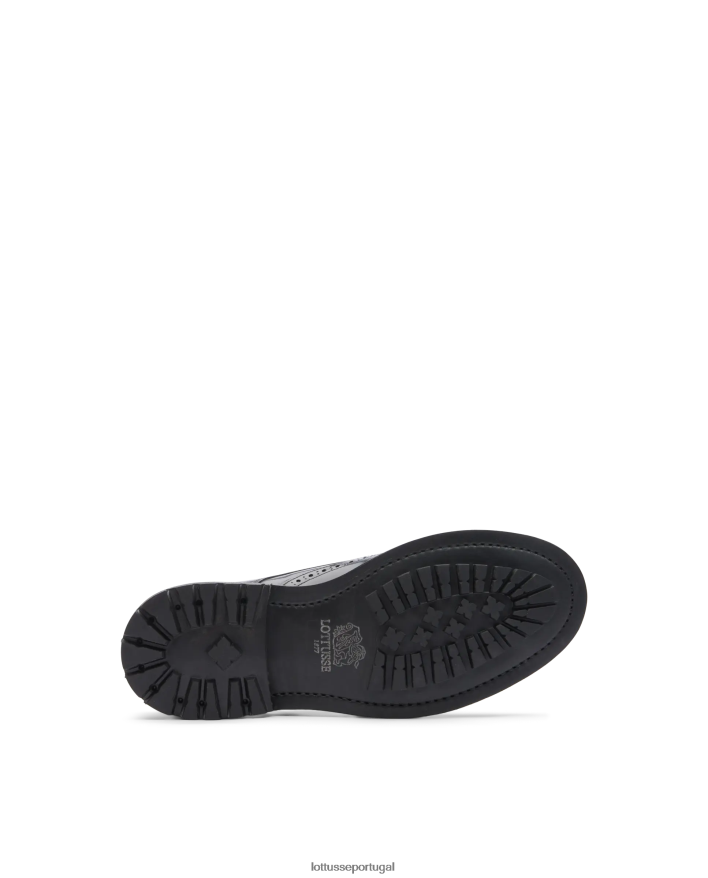 ponto Lottusse mulheres Walton polido fichário bezerro monges preto 86F22T200 calçados