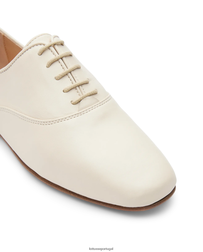 ponto Lottusse mulheres goya cordeiro macio oxford off white 86F22T273 calçados