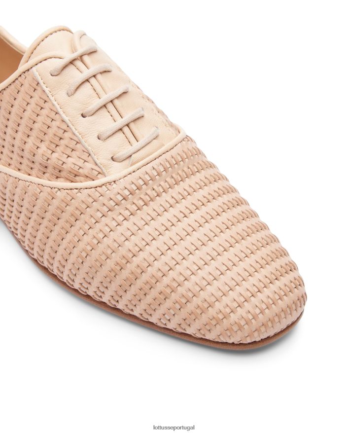 ponto Lottusse mulheres goya couro de bezerro malha oxford natural 86F22T269 calçados