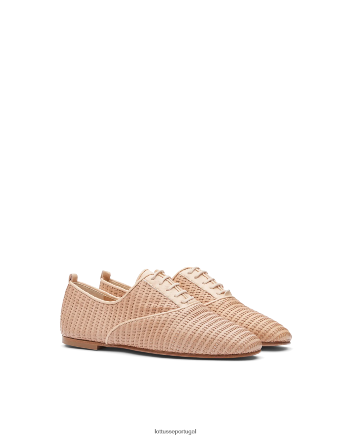 ponto Lottusse mulheres goya couro de bezerro malha oxford natural 86F22T269 calçados