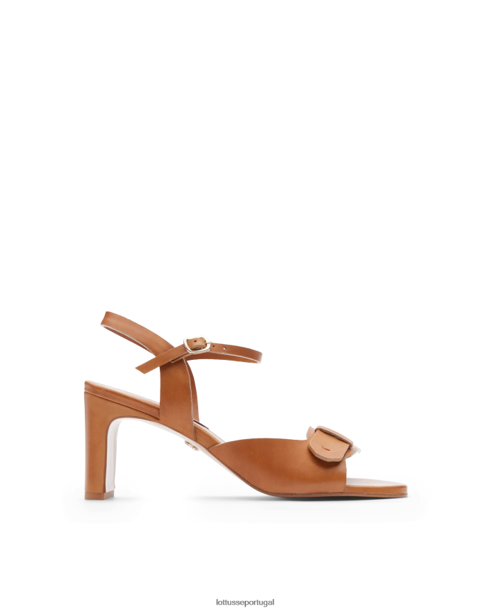 ponto Lottusse mulheres sandálias de bezerro smithson crust anilina marrom 86F22T219 calçados