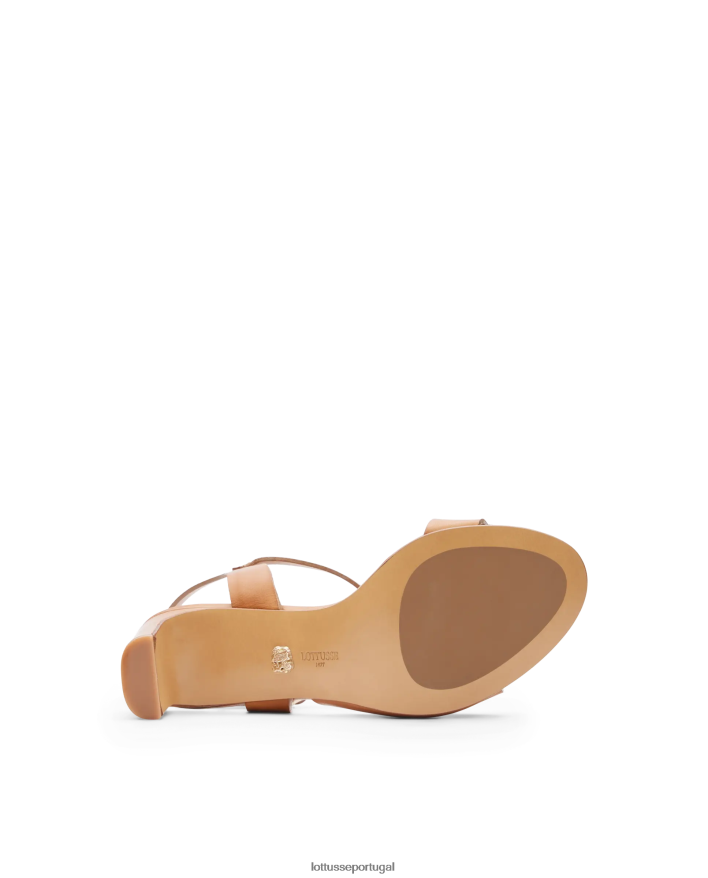 ponto Lottusse mulheres sandálias de bezerro smithson crust anilina marrom 86F22T219 calçados