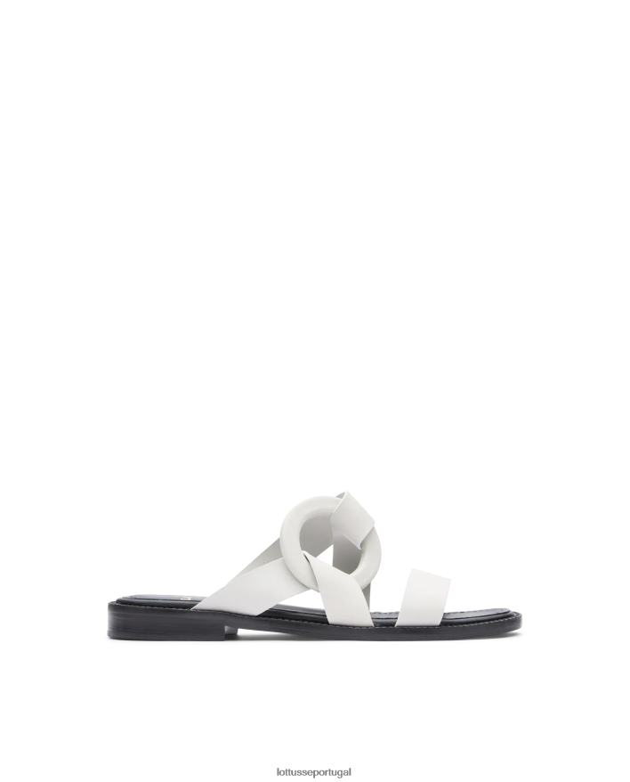 ponto Lottusse mulheres sandálias étnicas de bezerro simples off white 86F22T247 calçados