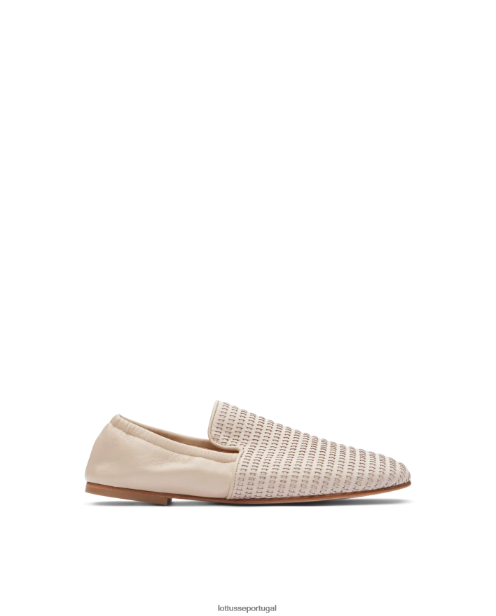 ponto Lottusse mulheres alpercatas goya de couro de bezerro off white 86F22T276 calçados