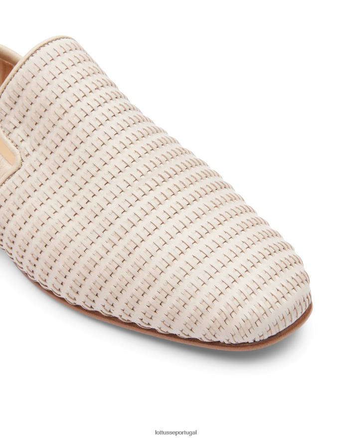 ponto Lottusse mulheres alpercatas goya de couro de bezerro off white 86F22T276 calçados