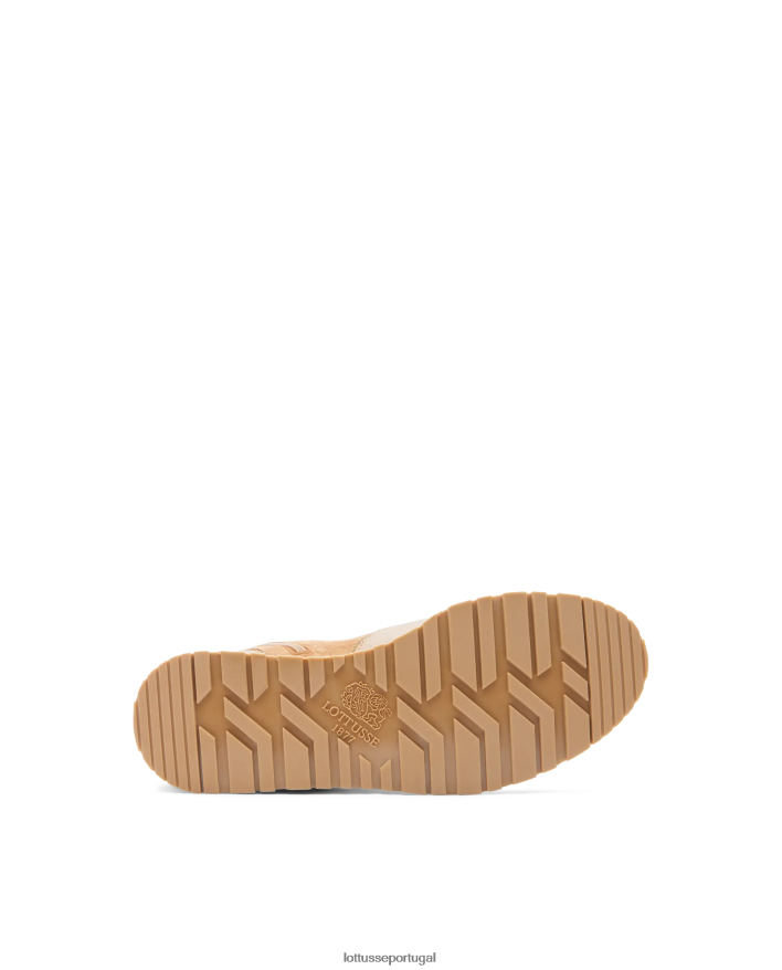 ponto Lottusse mulheres mancor tênis macio de cordeiro marrom 86F22T412 calçados