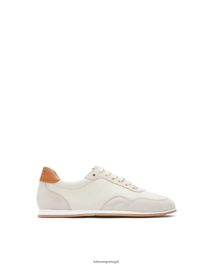 ponto Lottusse mulheres tênis de camurça de cabra mancor off white 86F22T297 calçados