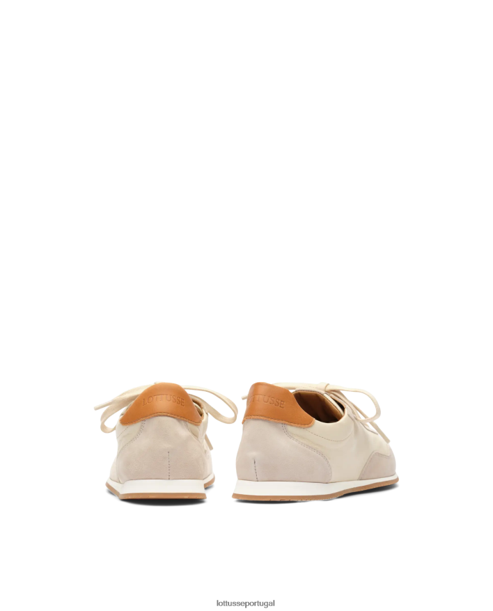 ponto Lottusse mulheres tênis de camurça de cabra mancor off white 86F22T297 calçados