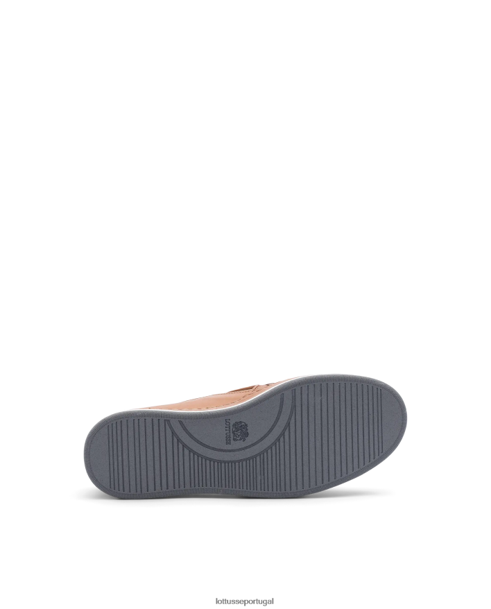 ponto Lottusse mulheres tênis de couro de malha de cordeiro libby natural 86F22T309 calçados