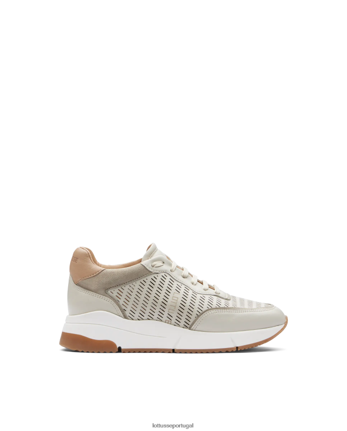 ponto Lottusse mulheres tênis diana soft bezerro off white 86F22T304 calçados