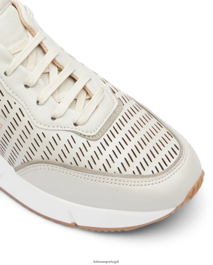 ponto Lottusse mulheres tênis diana soft bezerro off white 86F22T304 calçados