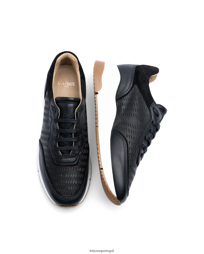 ponto Lottusse mulheres tênis diana soft bezerro preto 86F22T208 calçados