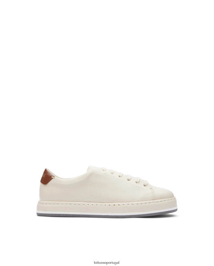 ponto Lottusse mulheres tênis libby cordeiro macio off white 86F22T305 calçados