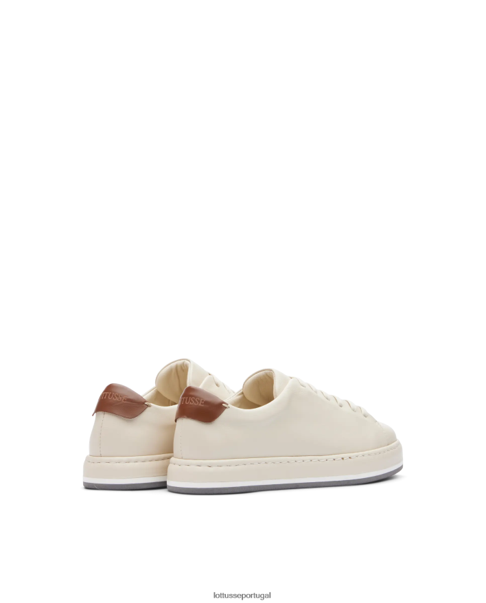 ponto Lottusse mulheres tênis libby cordeiro macio off white 86F22T305 calçados