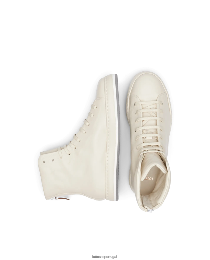 ponto Lottusse mulheres tênis macio libby merino cordeiro off white 86F22T414 calçados