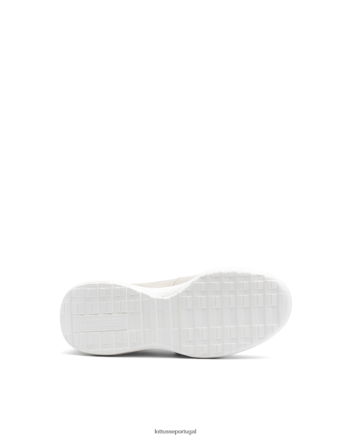 ponto Lottusse mulheres tênis trotter camurça bezerro branco 86F22T416 calçados