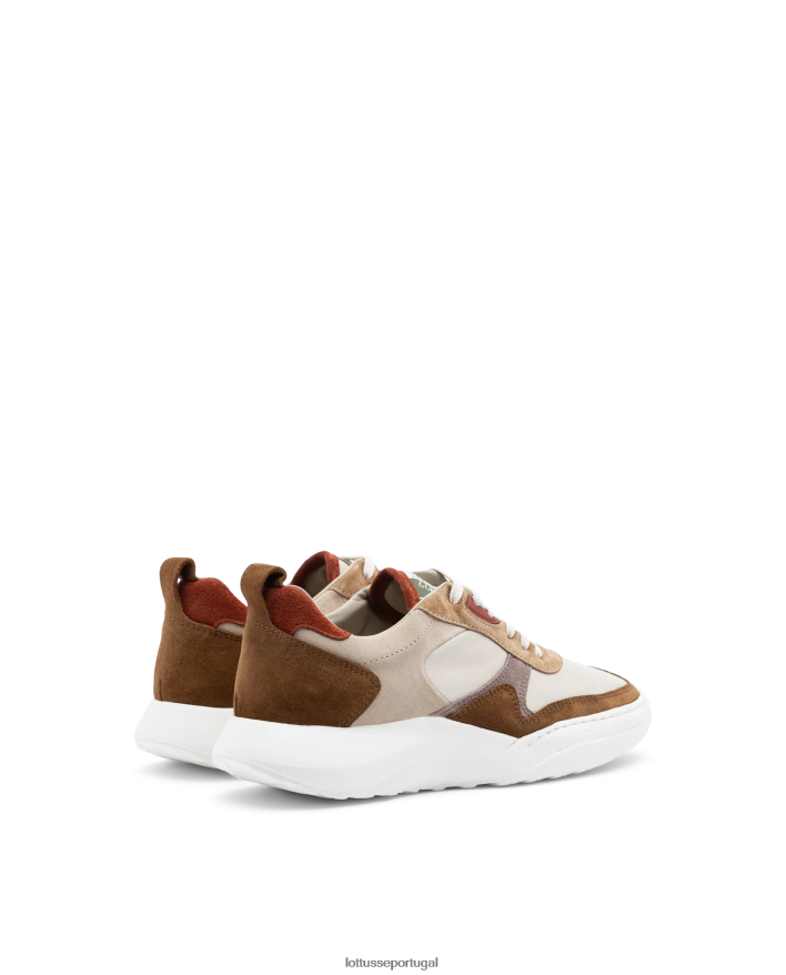 ponto Lottusse mulheres tênis trotter camurça bezerro multicolorido 86F22T419 calçados