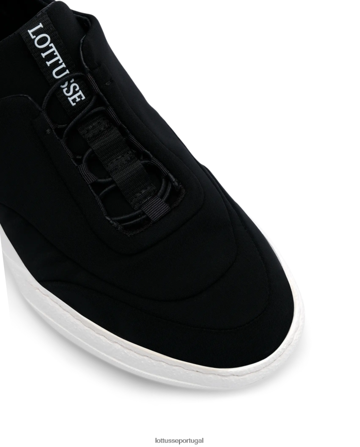 ponto Lottusse mulheres tênis trotter em tecido neoprene preto 86F22T417 calçados